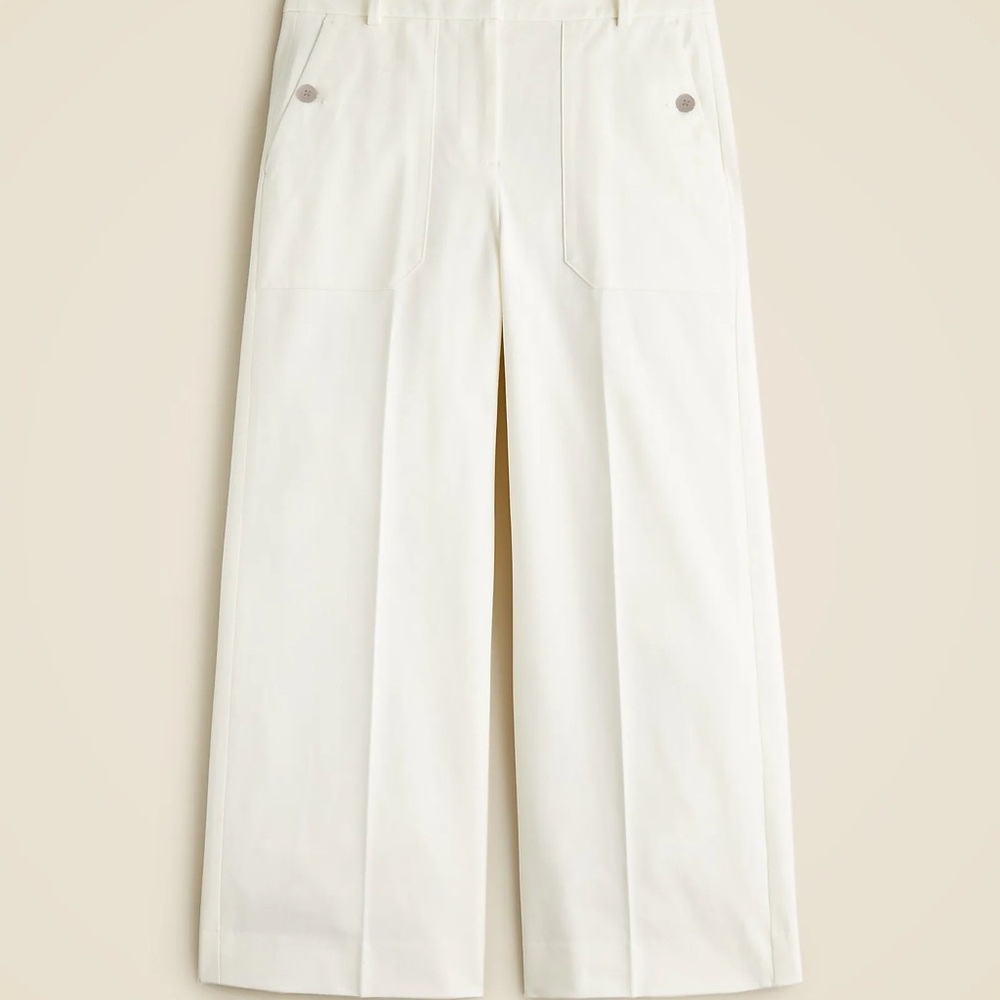 Wide-Leg Cream Trousers